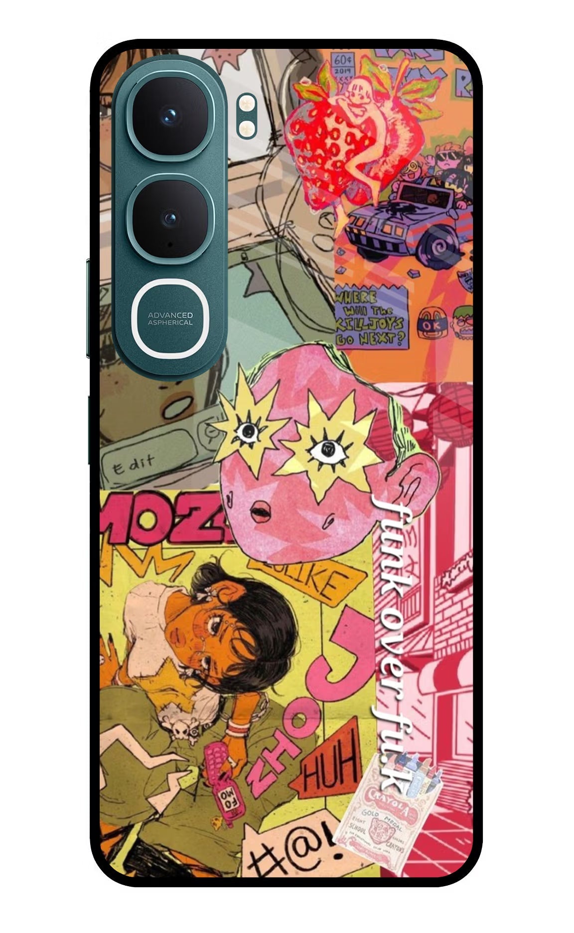 Funkover Vivo Y31 5G Back Cover Glass Case - Hello Swanky