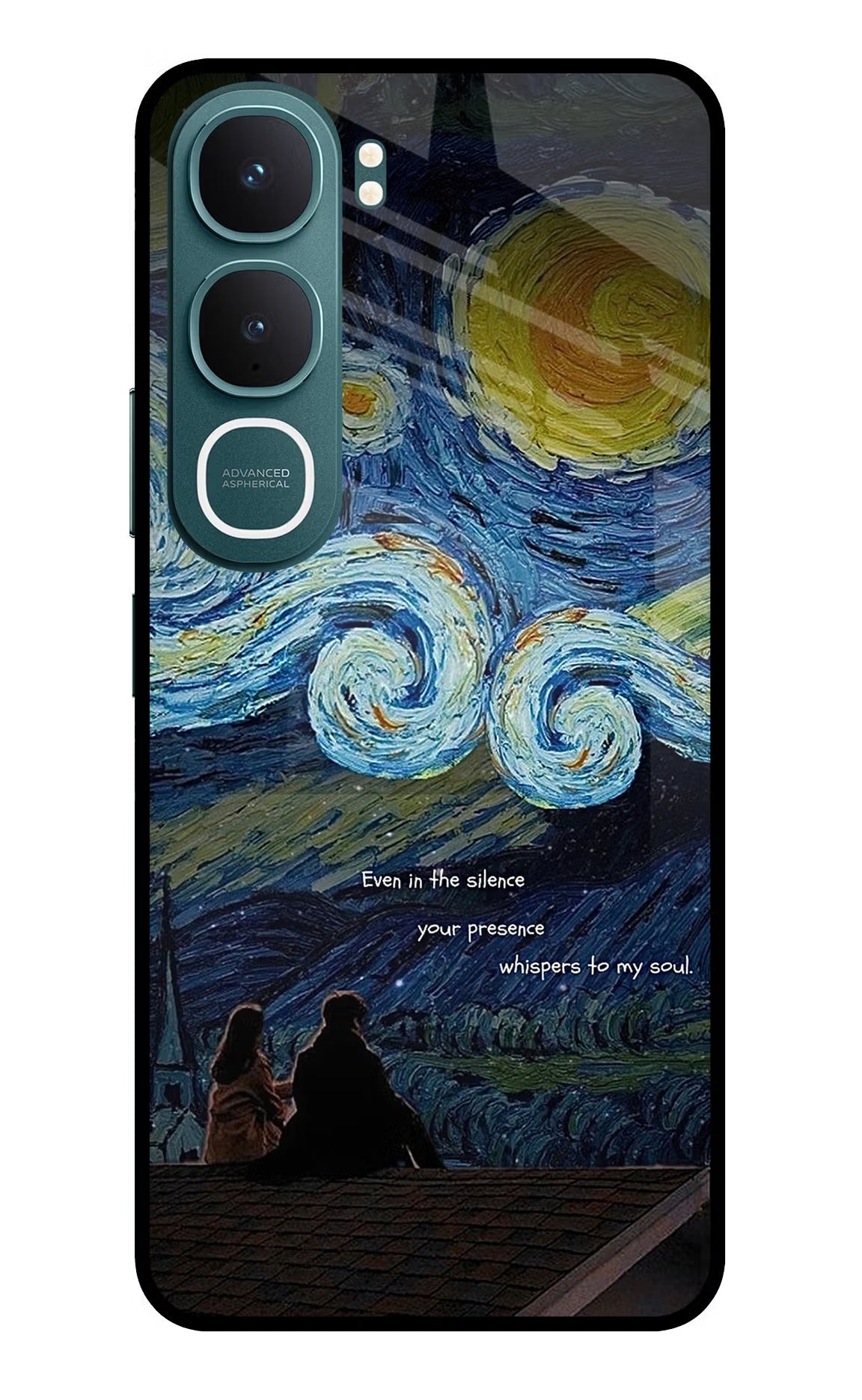 Softcore Vivo Y31 5G Back Cover Glass Case - Hello Swanky