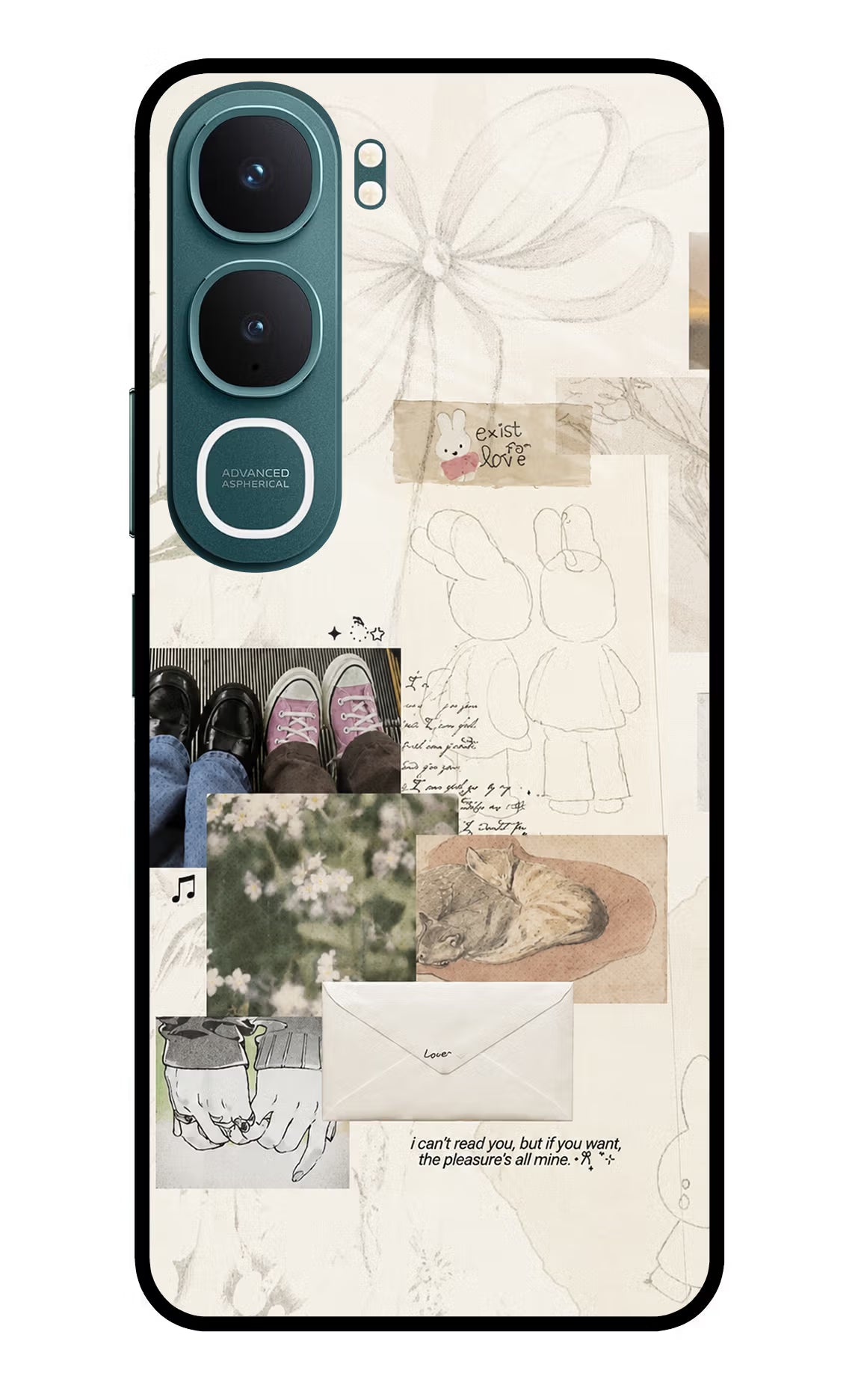 Soft Aesthetic Vivo Y31 5G Back Cover Glass Case - Hello Swanky