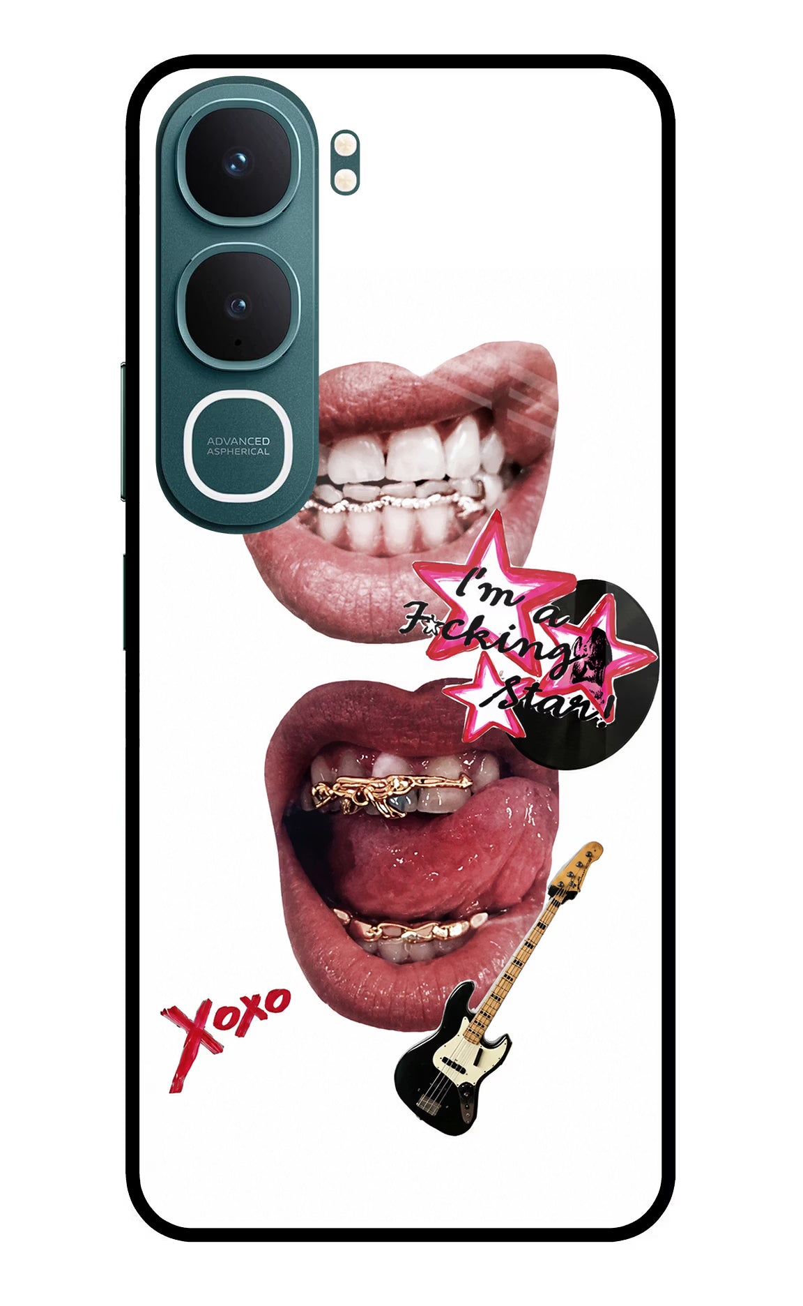 Rockstar Vivo Y31 5G Back Cover Glass Case - Hello Swanky