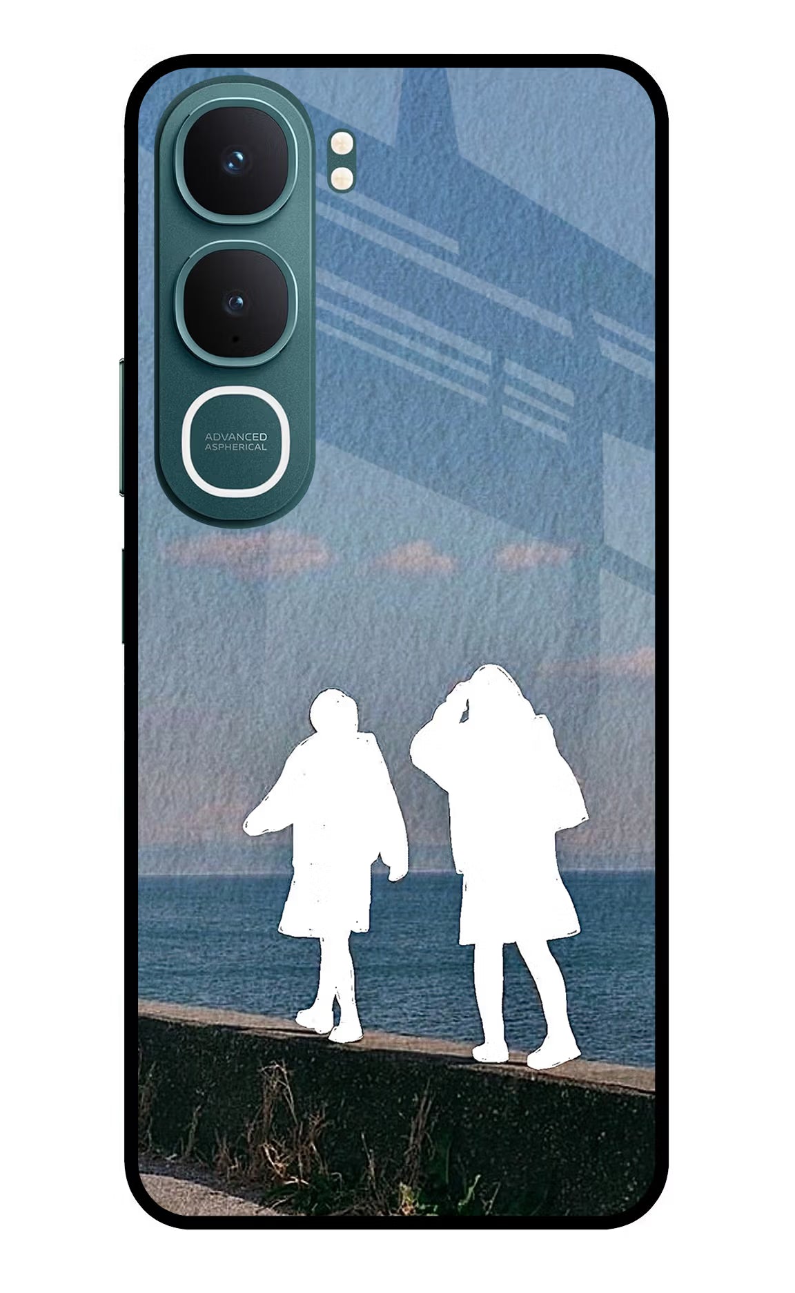 Coastal Dream Vivo Y31 5G Back Cover Glass Case - Hello Swanky