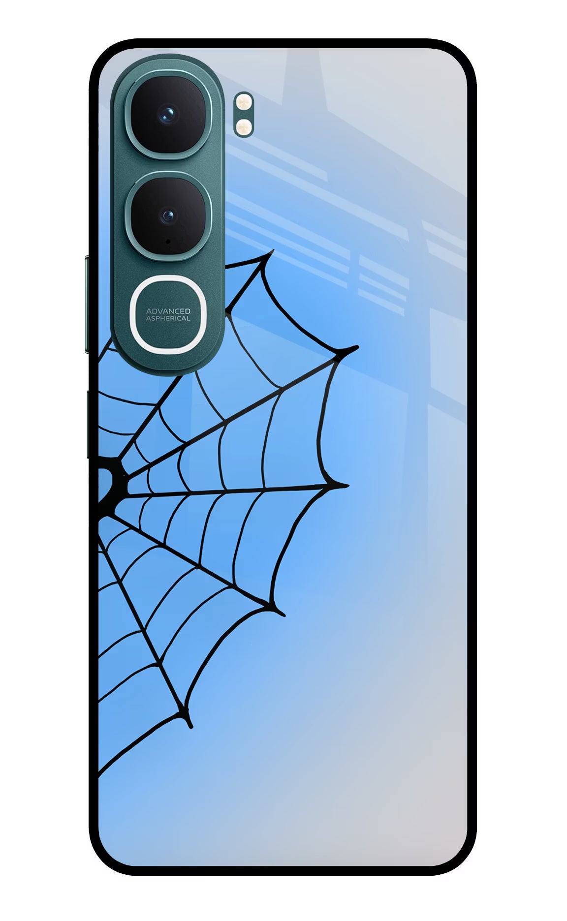 Blue Web Vivo Y31 5G Back Cover Glass Case - Hello Swanky