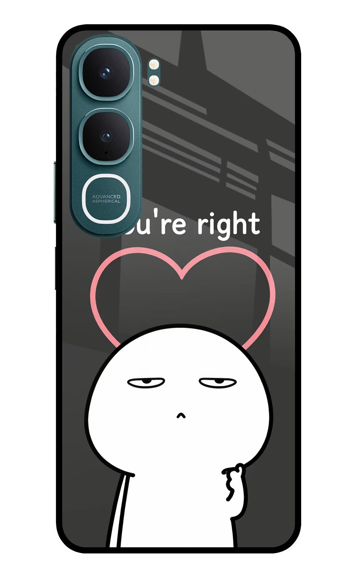 You're Right Vivo Y31 5G Back Cover Glass Case - Hello Swanky