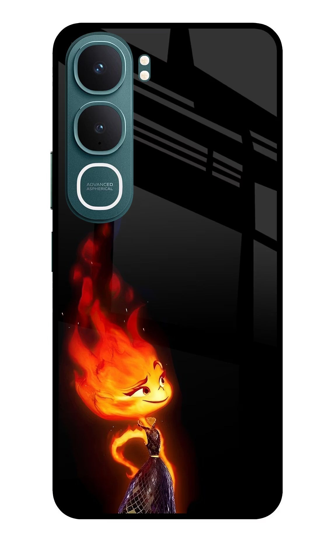 Ember Flame Vivo Y31 5G Back Cover Glass Case - Hello Swanky