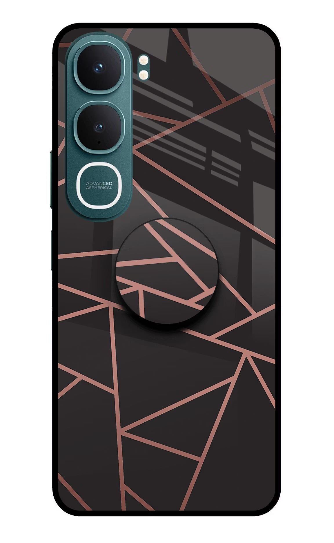 Geometric Pattern Vivo Y31 5G Back Cover Glass Case - Hello Swanky