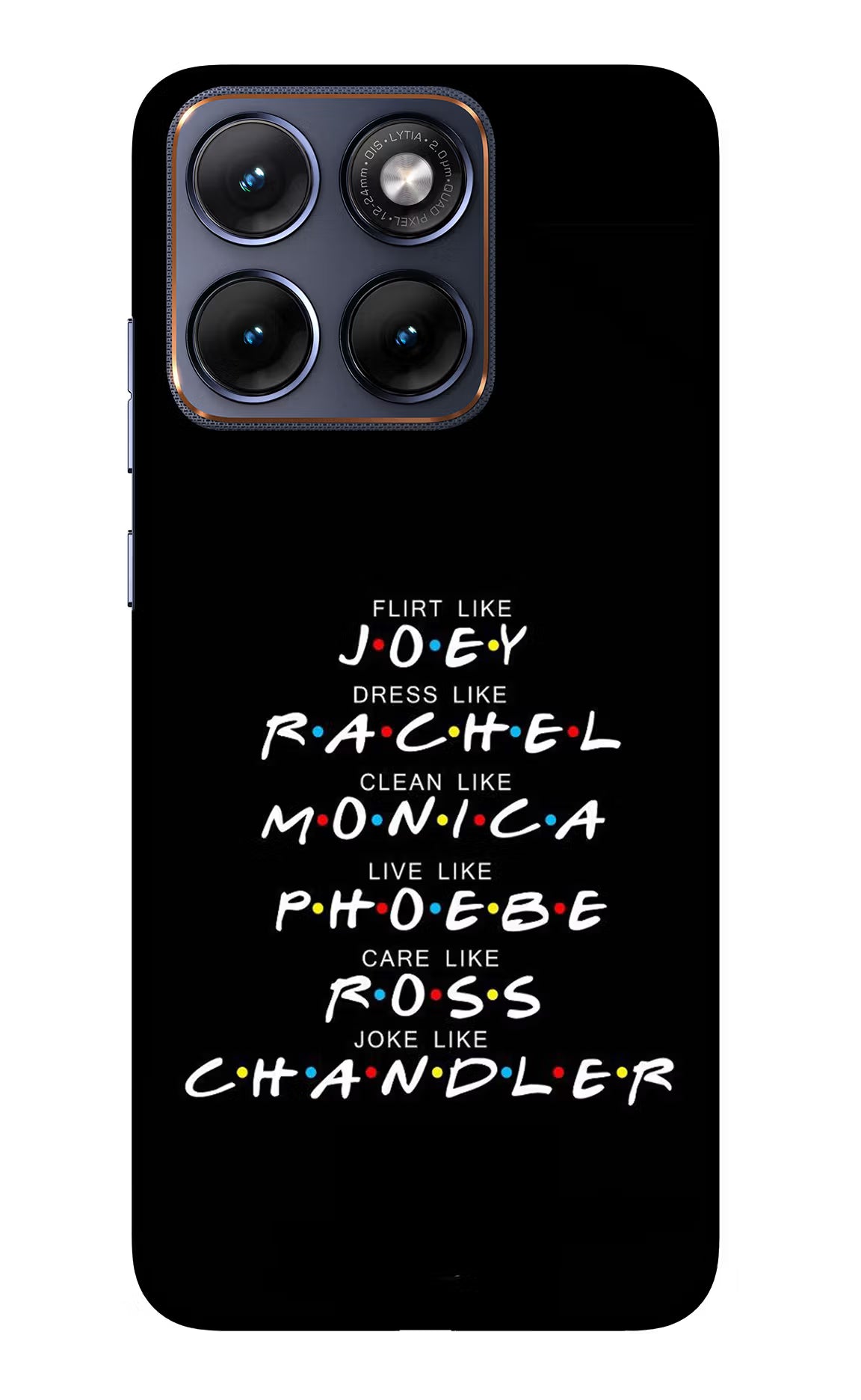 FRIENDS Character Moto Edge 70 Fusion Back Cover Glass Case - Hello Swanky