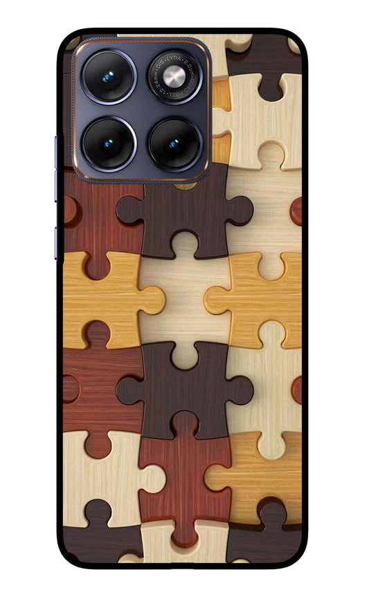 Wooden Puzzle Moto Edge 70 Fusion Back Cover Glass Case - Hello Swanky
