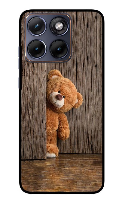 Teddy Wooden Moto Edge 70 Fusion Back Cover Glass Case - Hello Swanky
