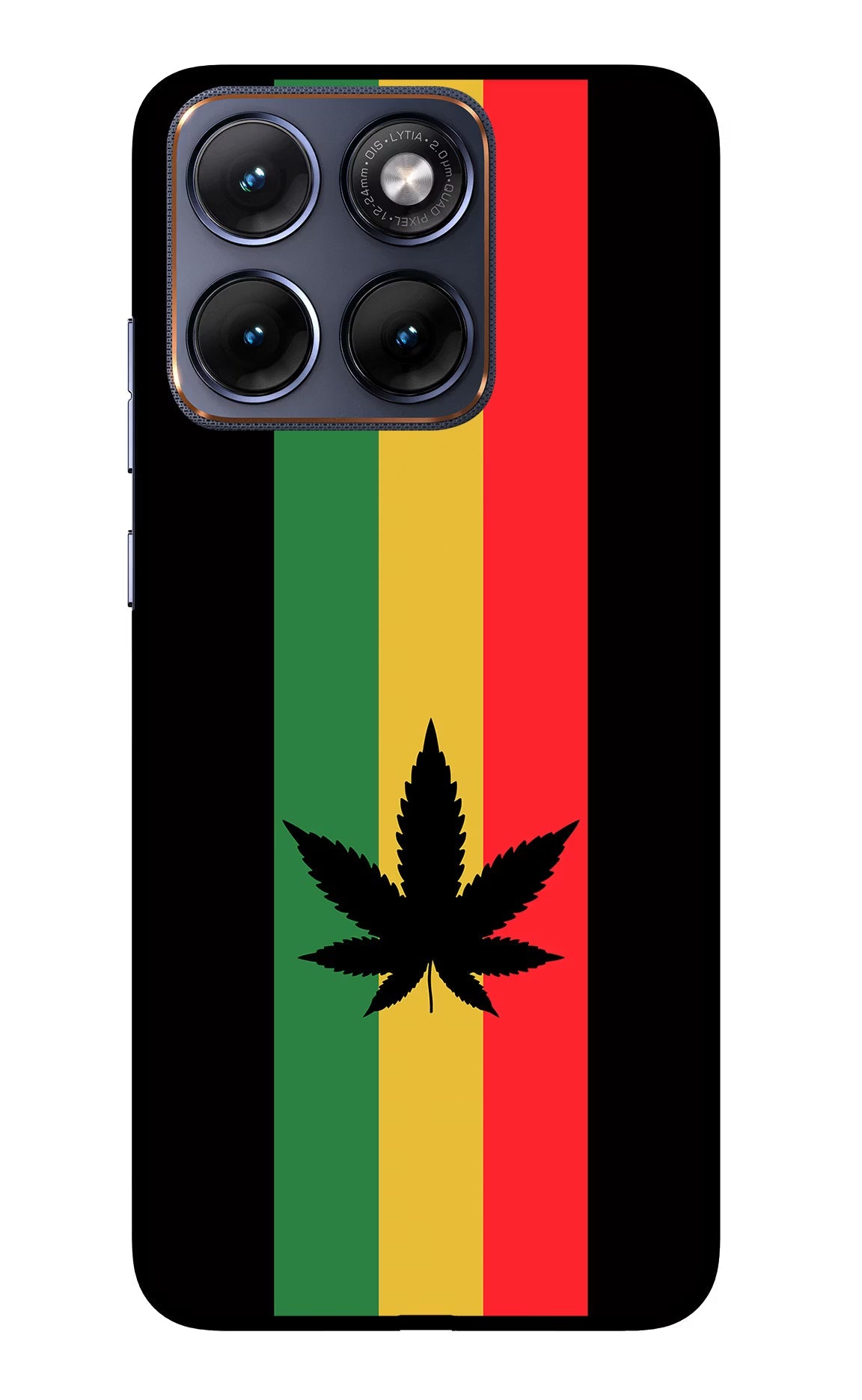 Weed Flag Moto Edge 70 Fusion Back Cover Glass Case - Hello Swanky