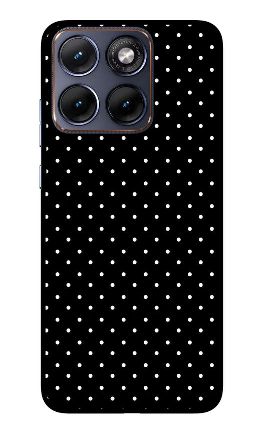 White Dots Moto Edge 70 Fusion Back Cover Glass Case - Hello Swanky