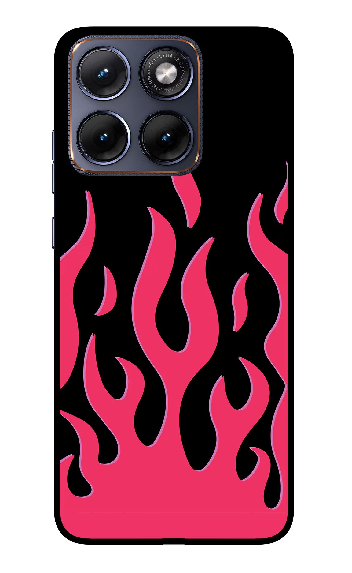 Fire Flames Moto Edge 70 Fusion Back Cover Glass Case - Hello Swanky