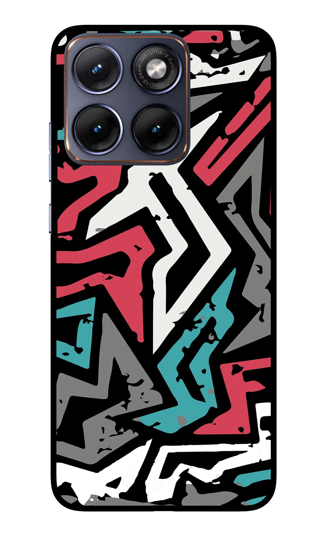 Geometric Graffiti Moto Edge 70 Fusion Back Cover Glass Case - Hello Swanky
