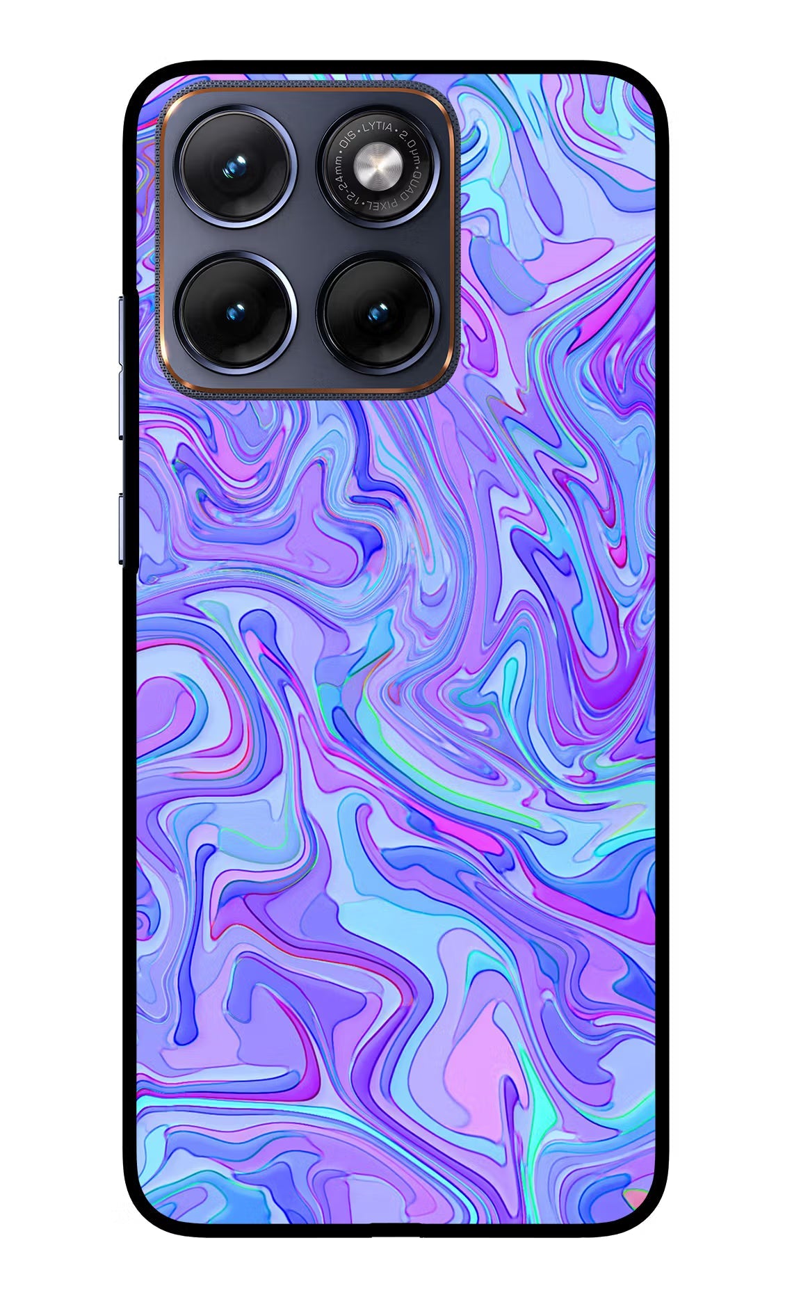 Glitter Moto Edge 70 Fusion Back Cover Glass Case - Hello Swanky