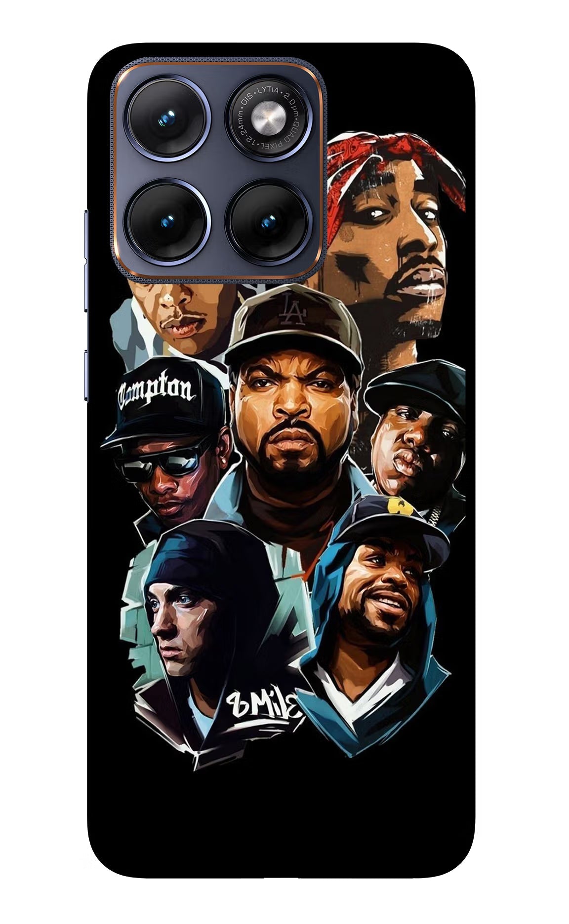 Rappers Moto Edge 70 Fusion Back Cover Glass Case - Hello Swanky