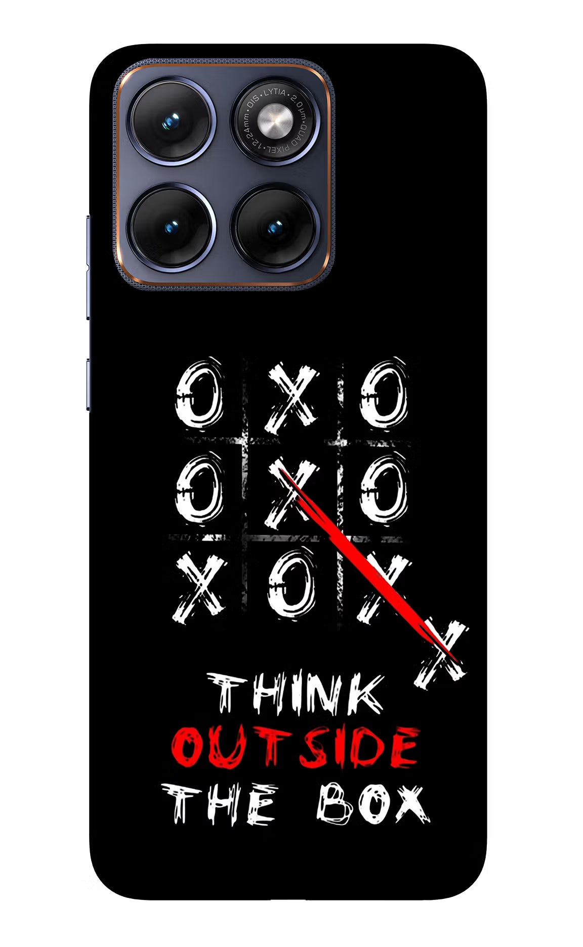 Think Out of the BOX Moto Edge 70 Fusion Back Cover Glass Case - Hello Swanky