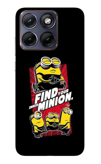 Find Your Inner Minion Moto Edge 70 Fusion Back Cover Glass Case - Hello Swanky