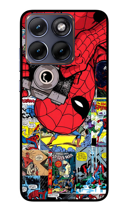 Spider Man Moto Edge 70 Fusion Back Cover Glass Case - Hello Swanky