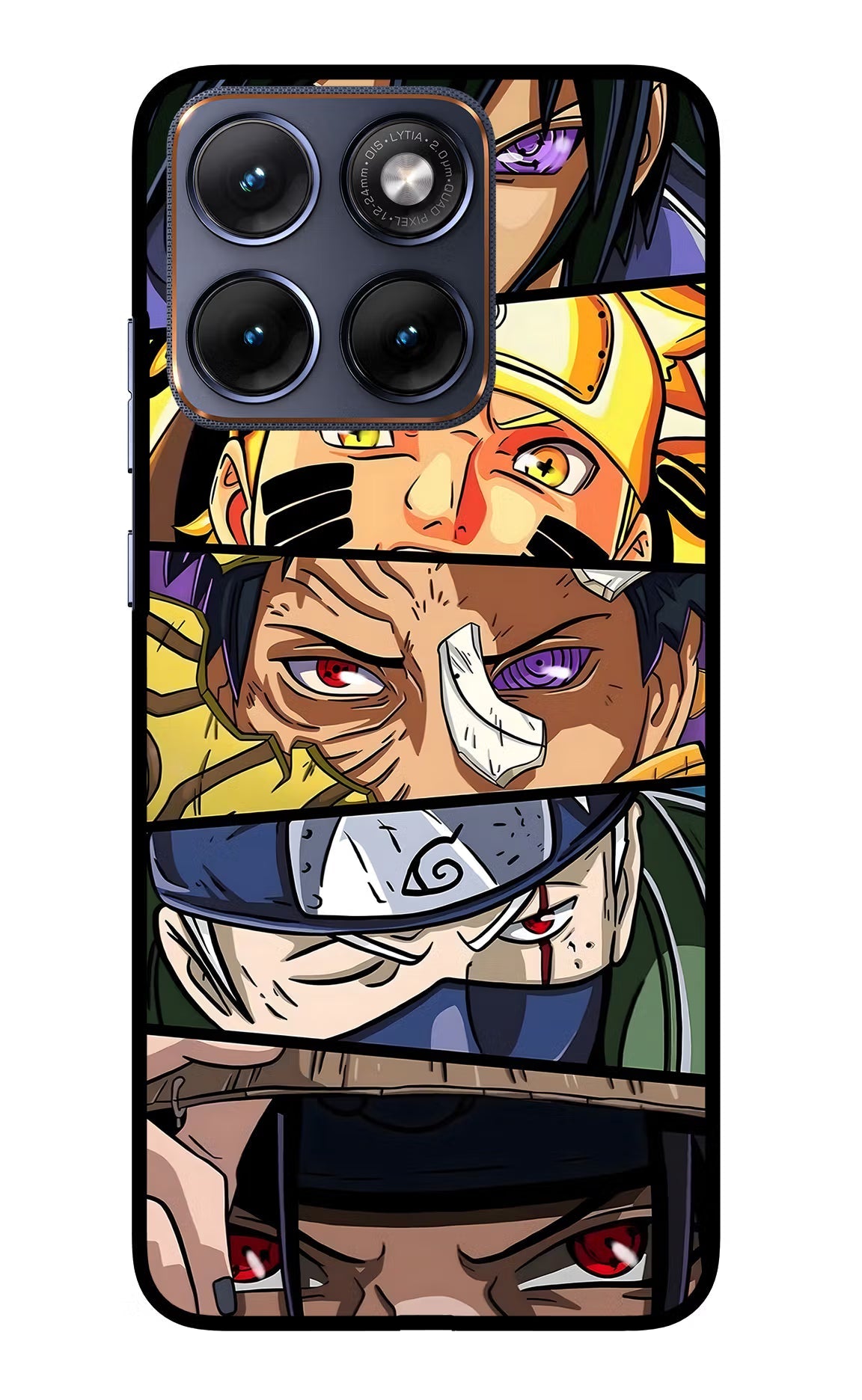 Naruto Character Moto Edge 70 Fusion Back Cover Glass Case - Hello Swanky