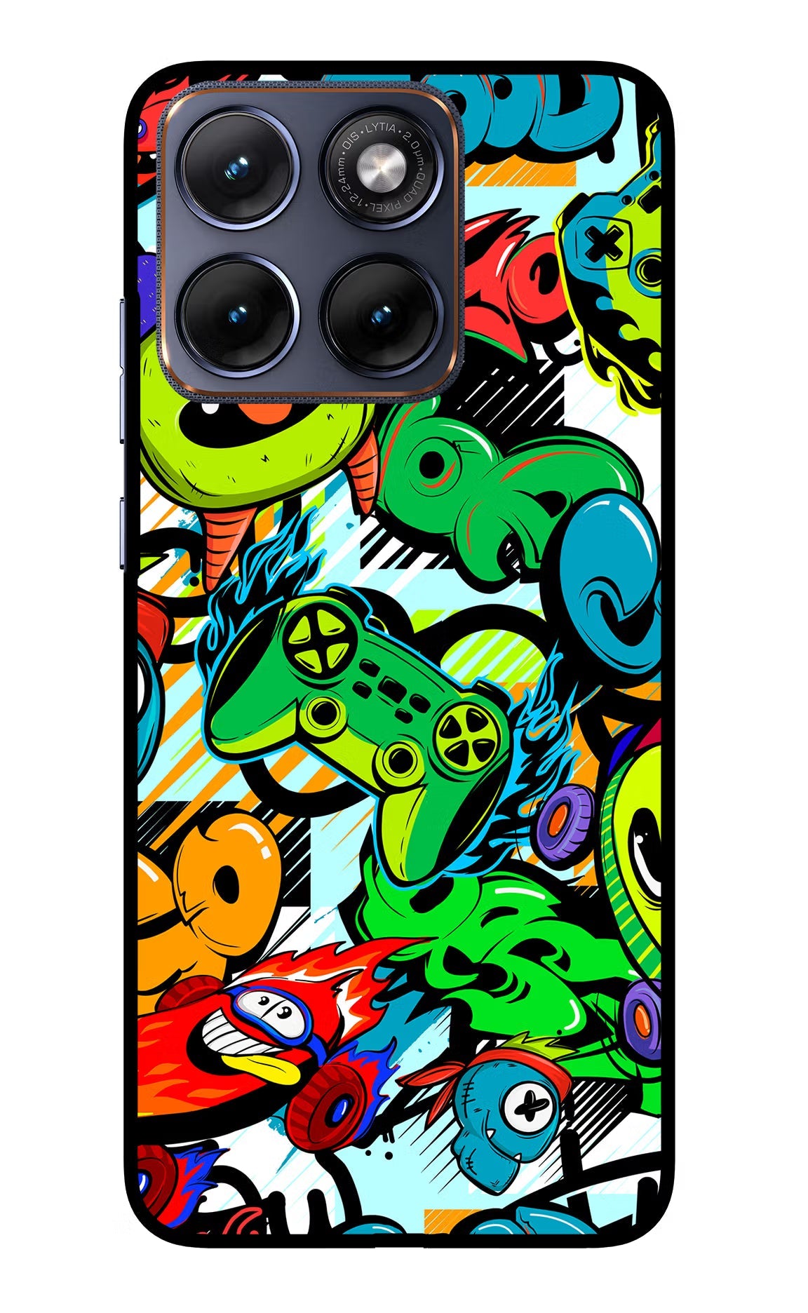 Game Doodle Moto Edge 70 Fusion Back Cover Glass Case - Hello Swanky