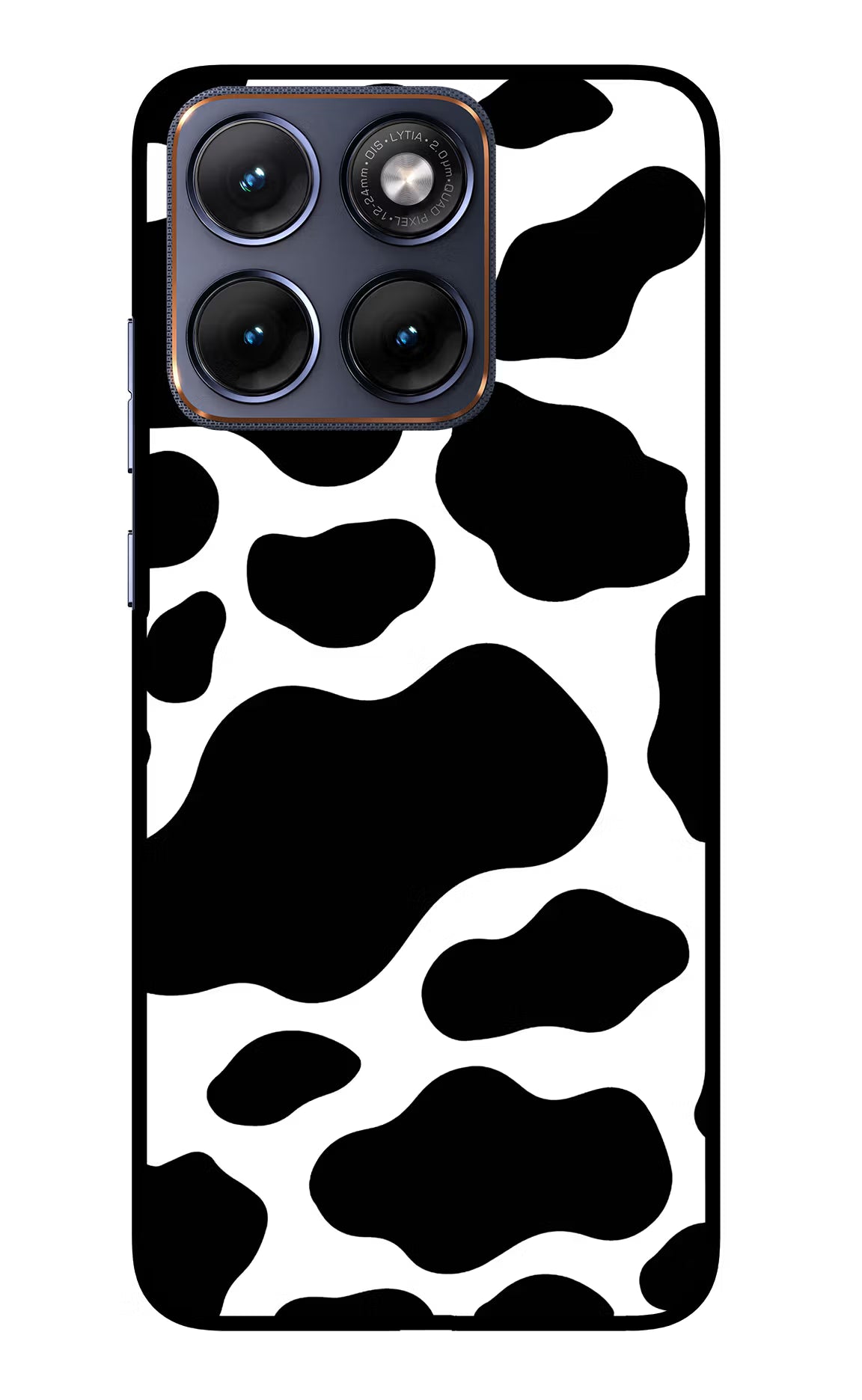 Cow Spots Moto Edge 70 Fusion Back Cover Glass Case - Hello Swanky