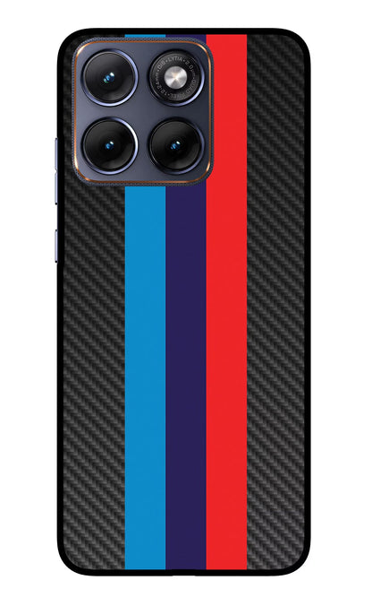 BMW Stripes Pattern Moto Edge 70 Fusion Back Cover Glass Case - Hello Swanky