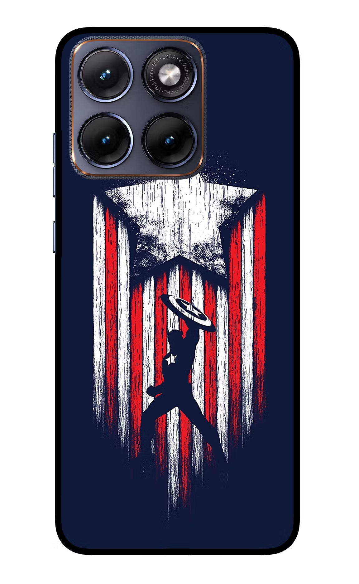 Captain America Marvel Art Moto Edge 70 Fusion Back Cover Glass Case - Hello Swanky