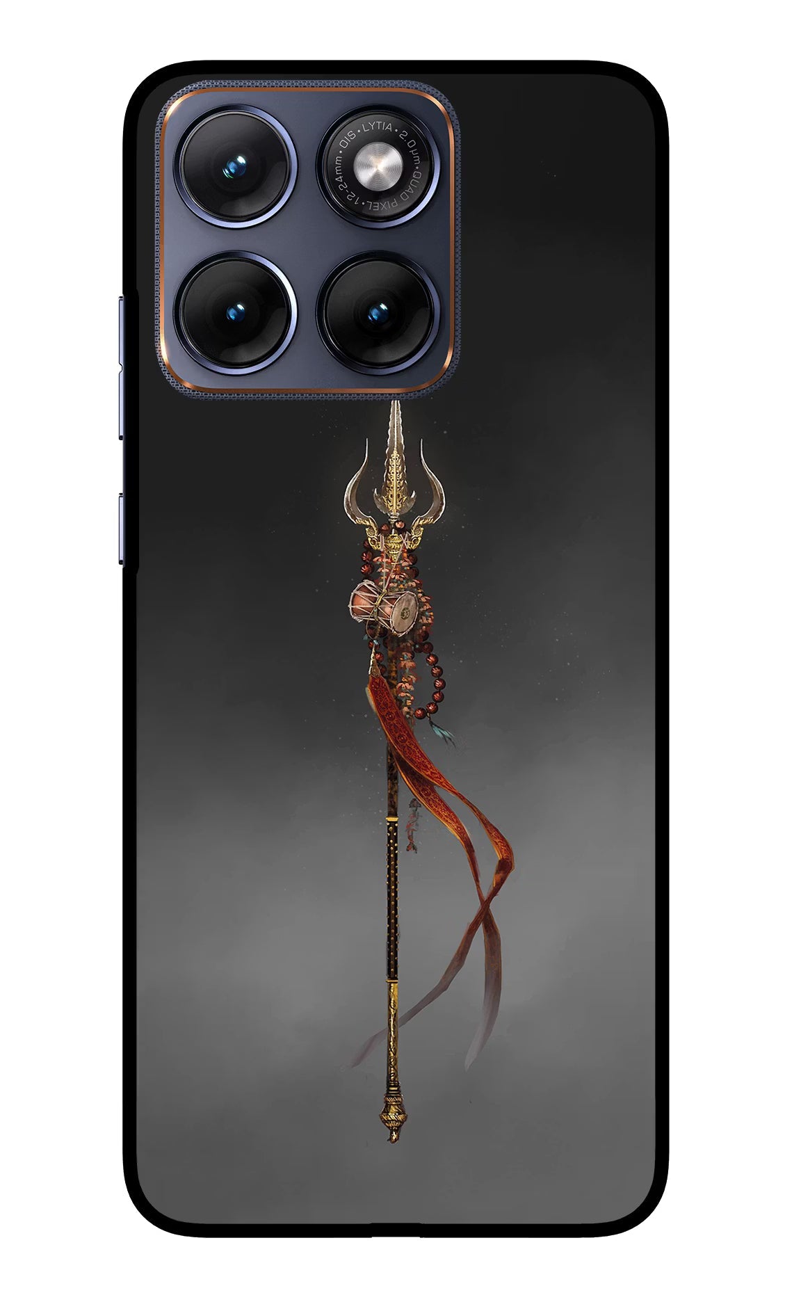 Shiv Trishul Moto Edge 70 Fusion Back Cover Glass Case - Hello Swanky
