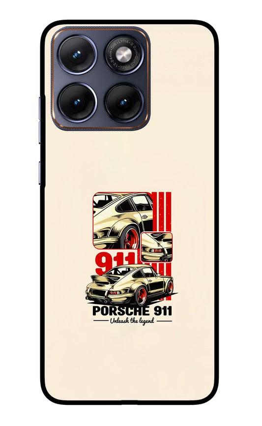 Classic Porsche 911 Moto Edge 70 Fusion Back Cover Glass Case - Hello Swanky