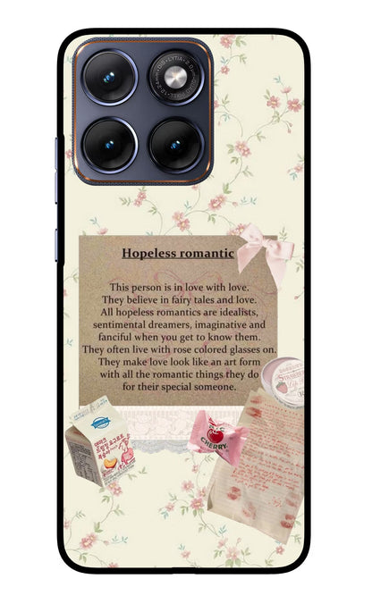 Hopeless Romantic Moto Edge 70 Fusion Back Cover Glass Case - Hello Swanky