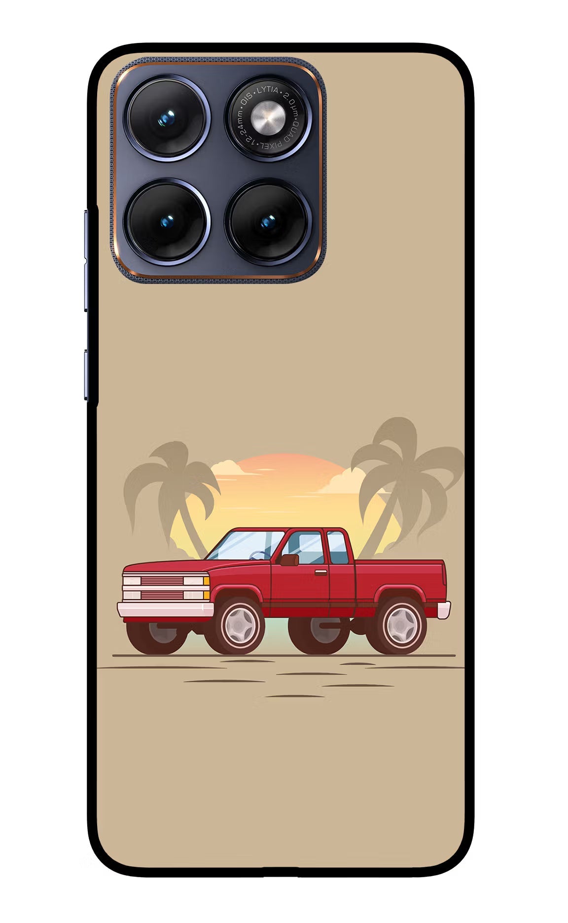 Desert Classic Drive Moto Edge 70 Fusion Back Cover Glass Case - Hello Swanky