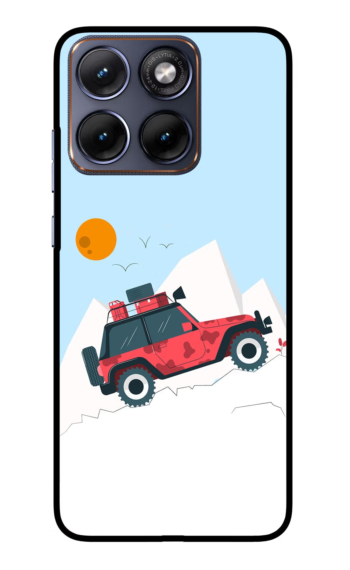 Mountain Trail Beast Moto Edge 70 Fusion Back Cover Glass Case - Hello Swanky