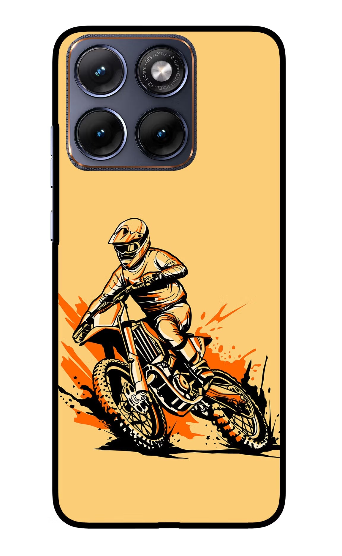 Off-Road Fury Moto Edge 70 Fusion Back Cover Glass Case - Hello Swanky