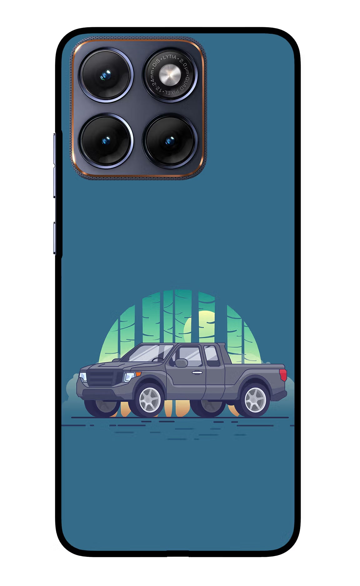 Retro Garage Vibe Moto Edge 70 Fusion Back Cover Glass Case - Hello Swanky