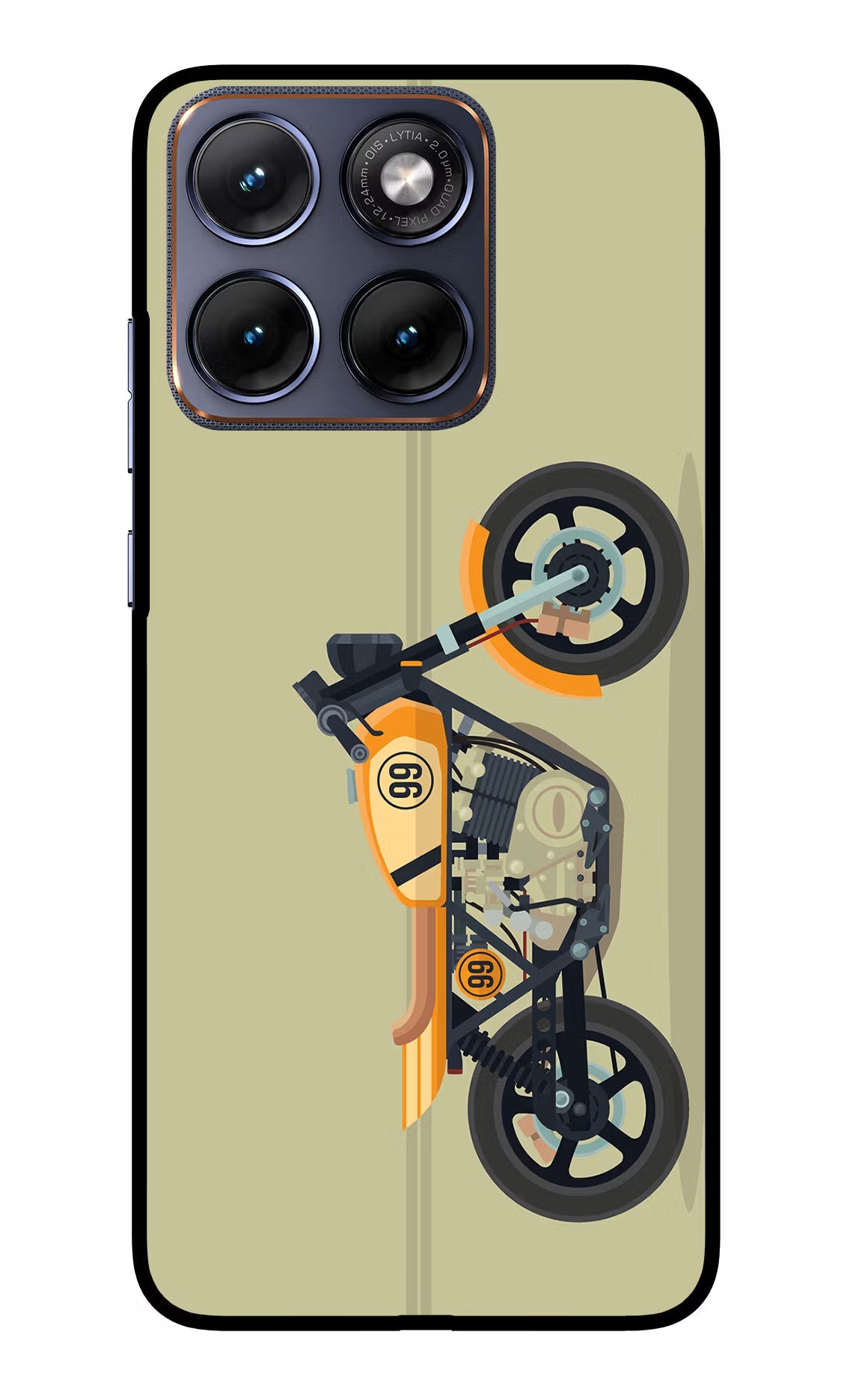 Vertical Speedster Moto Edge 70 Fusion Back Cover Glass Case - Hello Swanky
