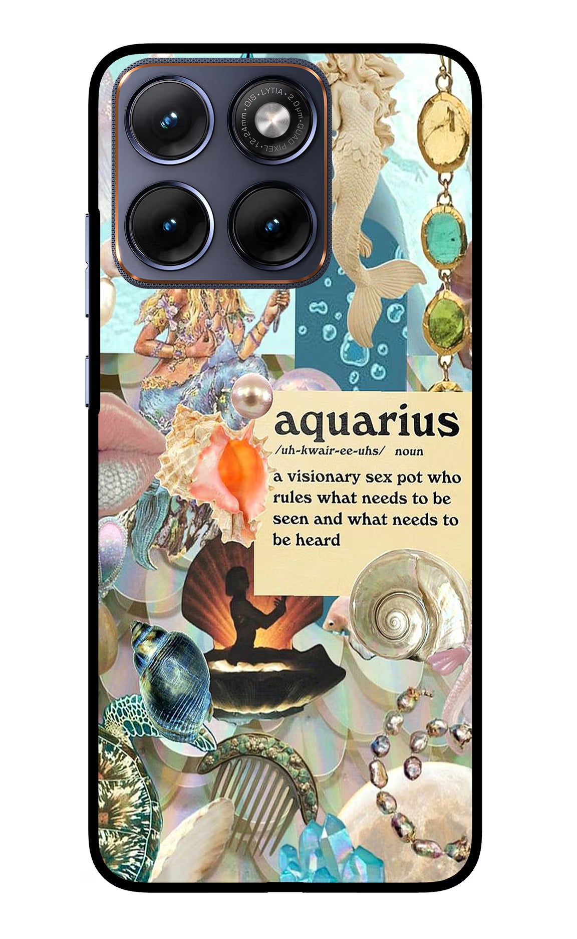 Aquarius Zodiac Moto Edge 70 Fusion Back Cover Glass Case - Hello Swanky