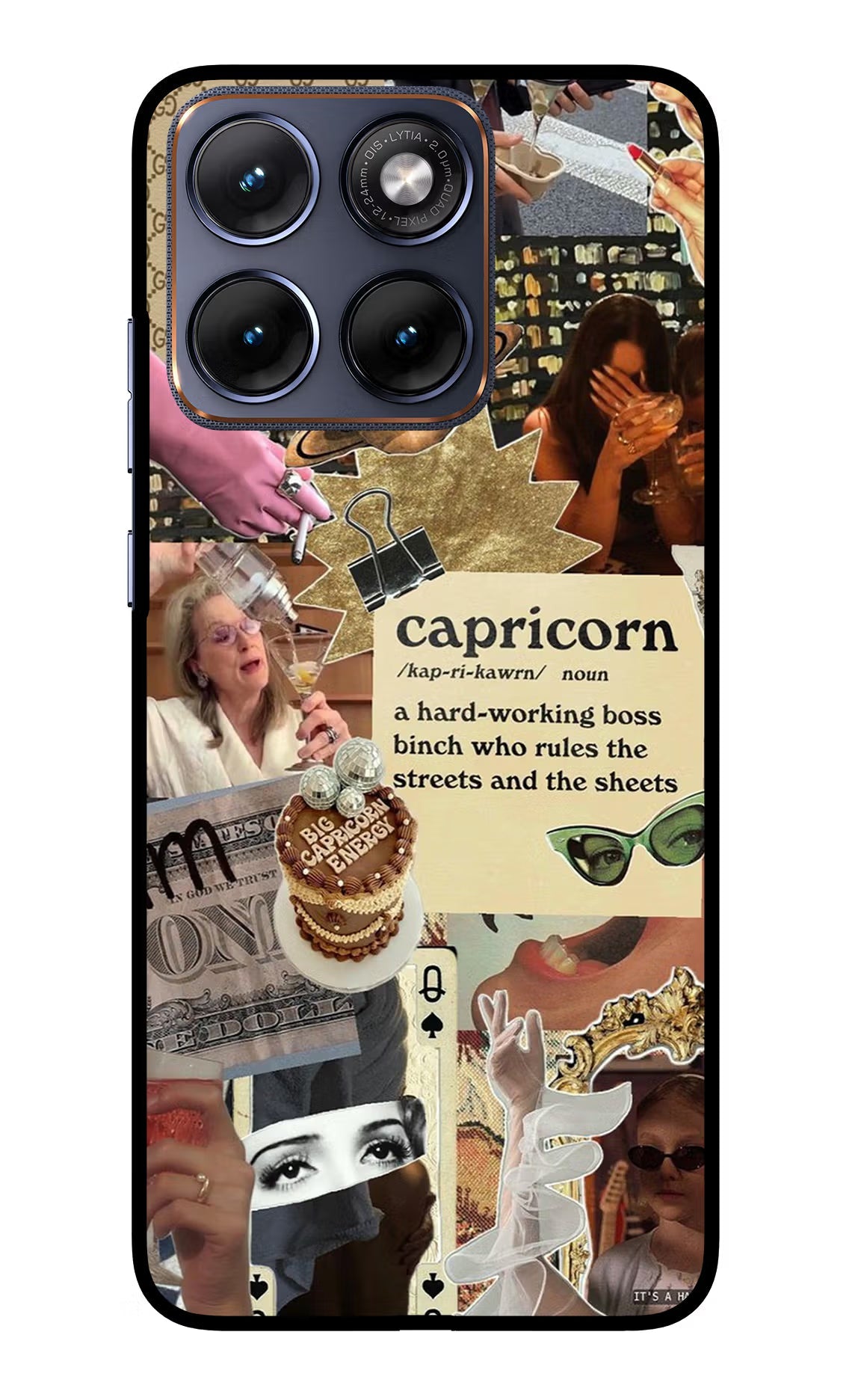 Capricorn Zodiac Moto Edge 70 Fusion Back Cover Glass Case - Hello Swanky