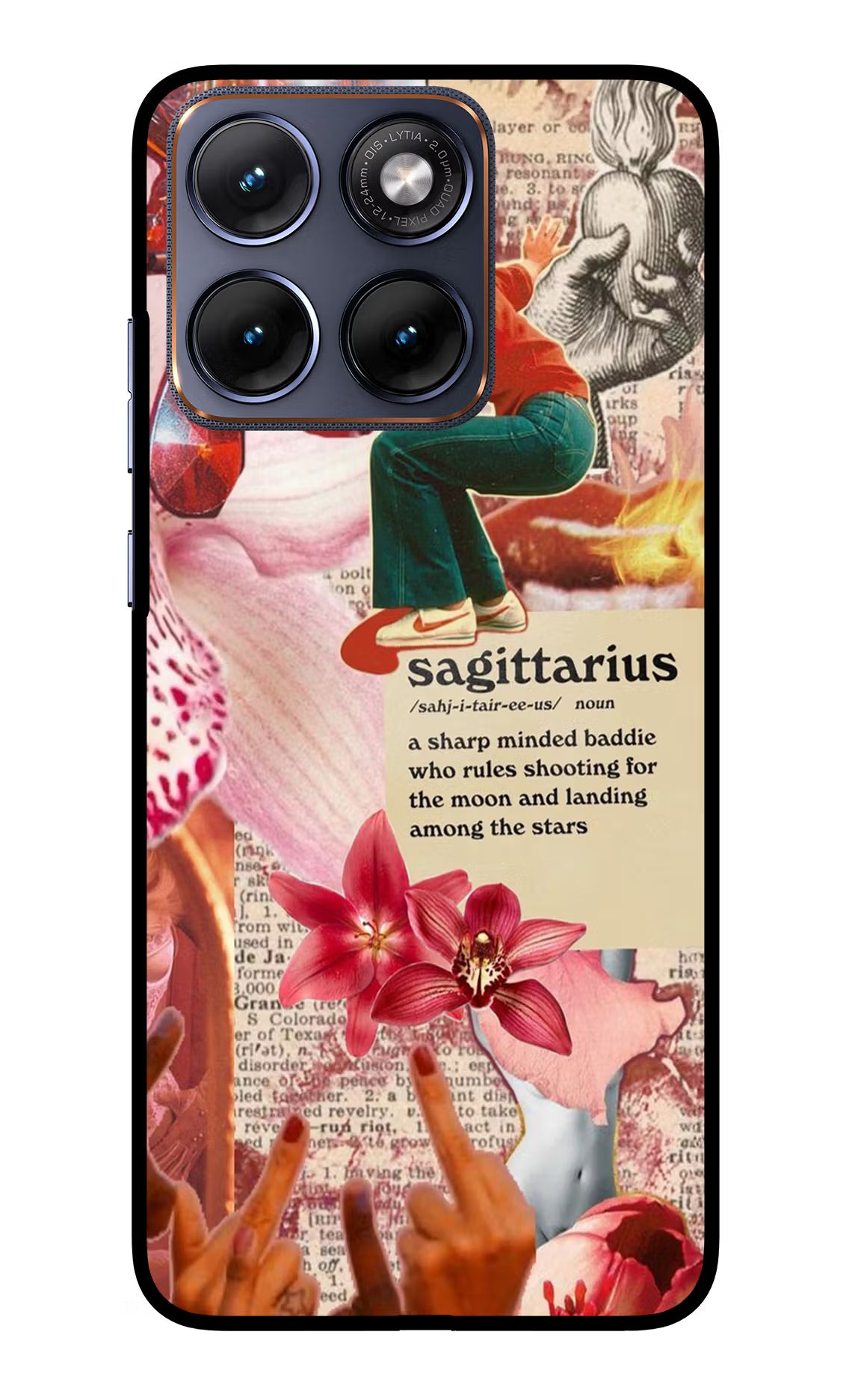 Sagittarius Zodiac Moto Edge 70 Fusion Back Cover Glass Case - Hello Swanky