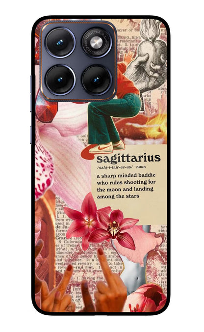 Sagittarius Zodiac Moto Edge 70 Fusion Back Cover Glass Case - Hello Swanky