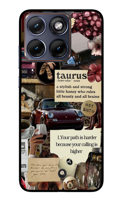 Taurus Zodiac Moto Edge 70 Fusion Back Cover Glass Case - Hello Swanky