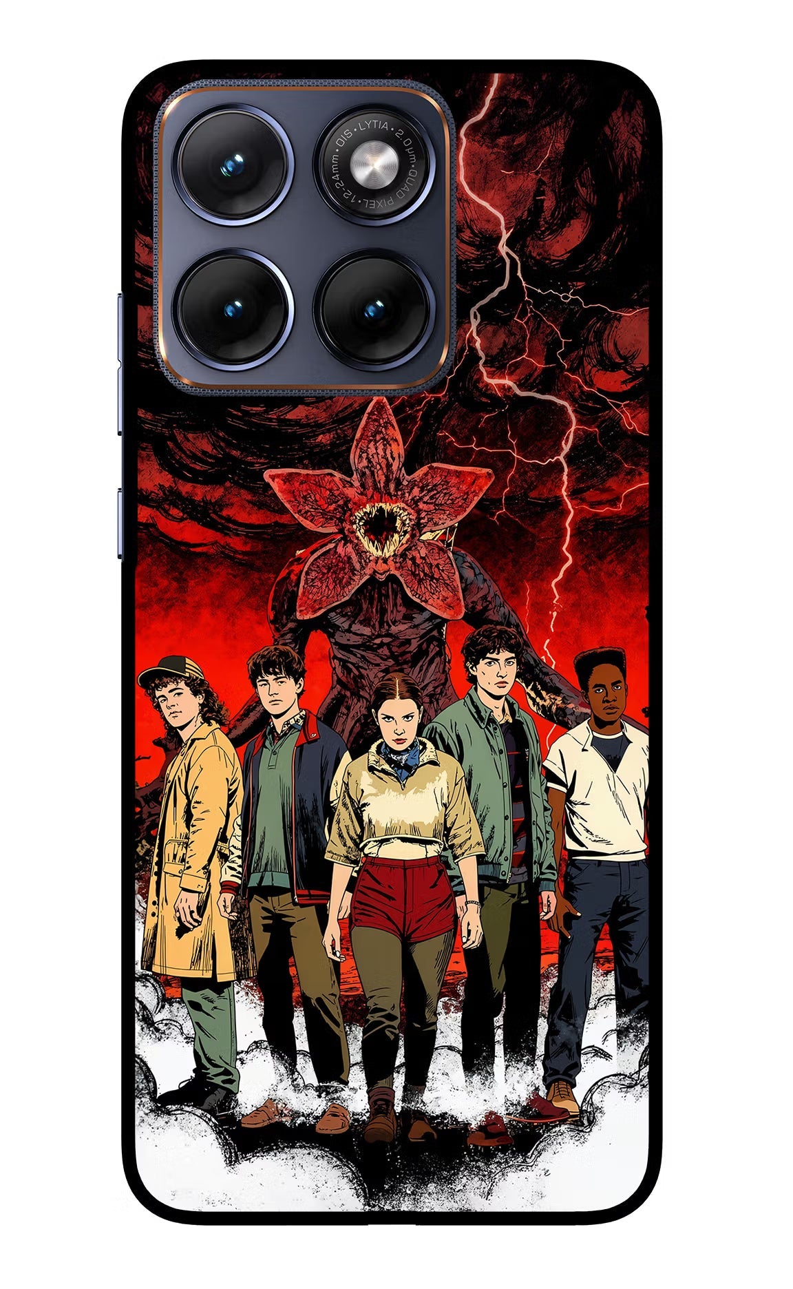 Ordinary Things Characters Moto Edge 70 Fusion Back Cover Glass Case - Hello Swanky