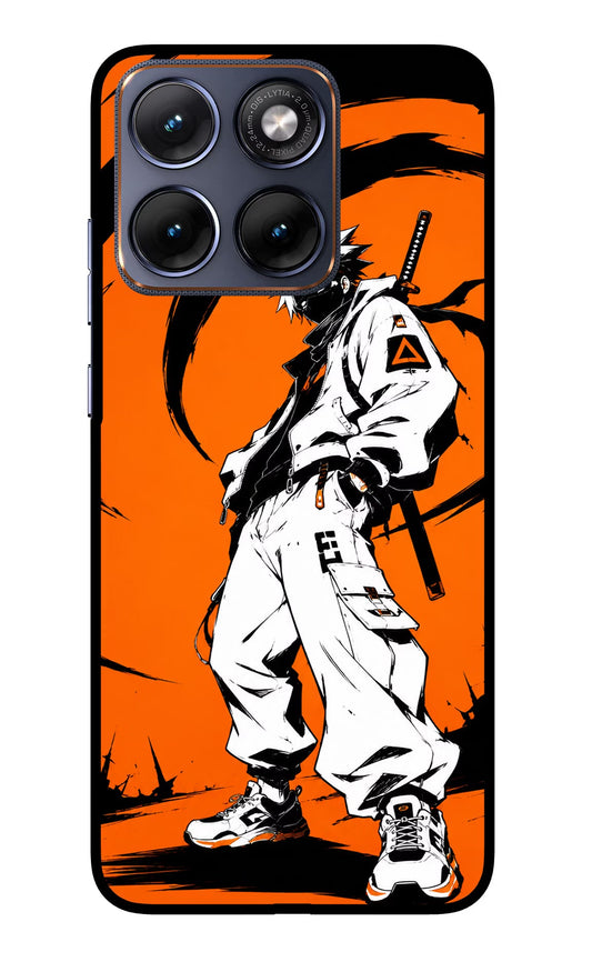 Street Samurai Moto Edge 70 Fusion Back Cover Glass Case - Hello Swanky