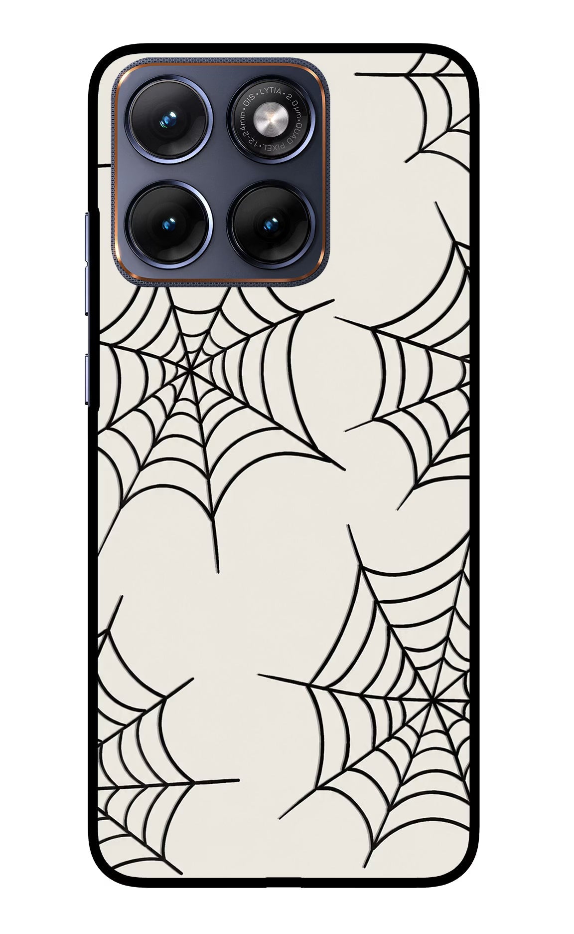 Spider Web Moto Edge 70 Fusion Back Cover Glass Case - Hello Swanky