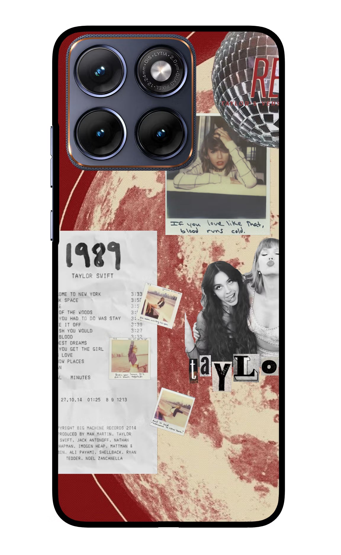 Taylor Swift Moto Edge 70 Fusion Back Cover Glass Case - Hello Swanky