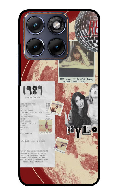 Taylor Swift Moto Edge 70 Fusion Back Cover Glass Case - Hello Swanky