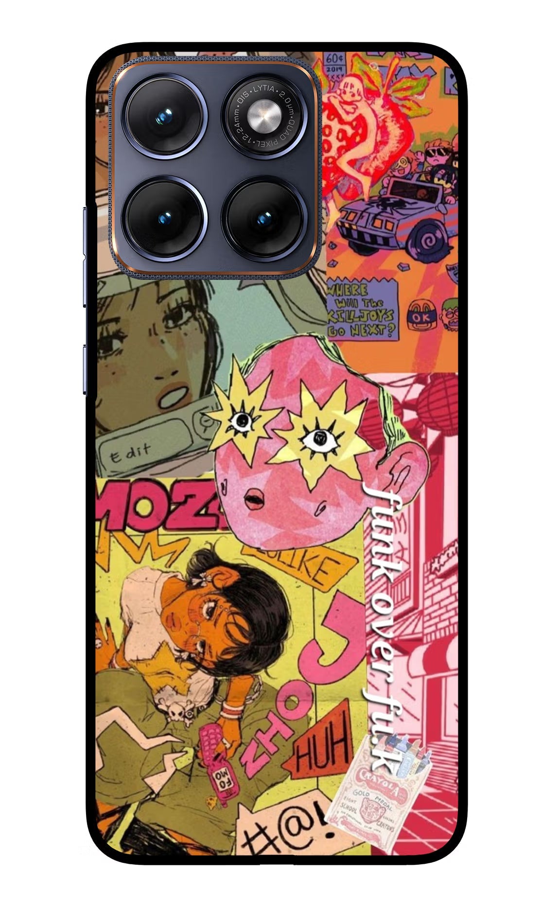 Funkover Moto Edge 70 Fusion Back Cover Glass Case - Hello Swanky