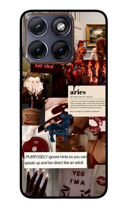 Zodiac Aries Moto Edge 70 Fusion Back Cover Glass Case - Hello Swanky