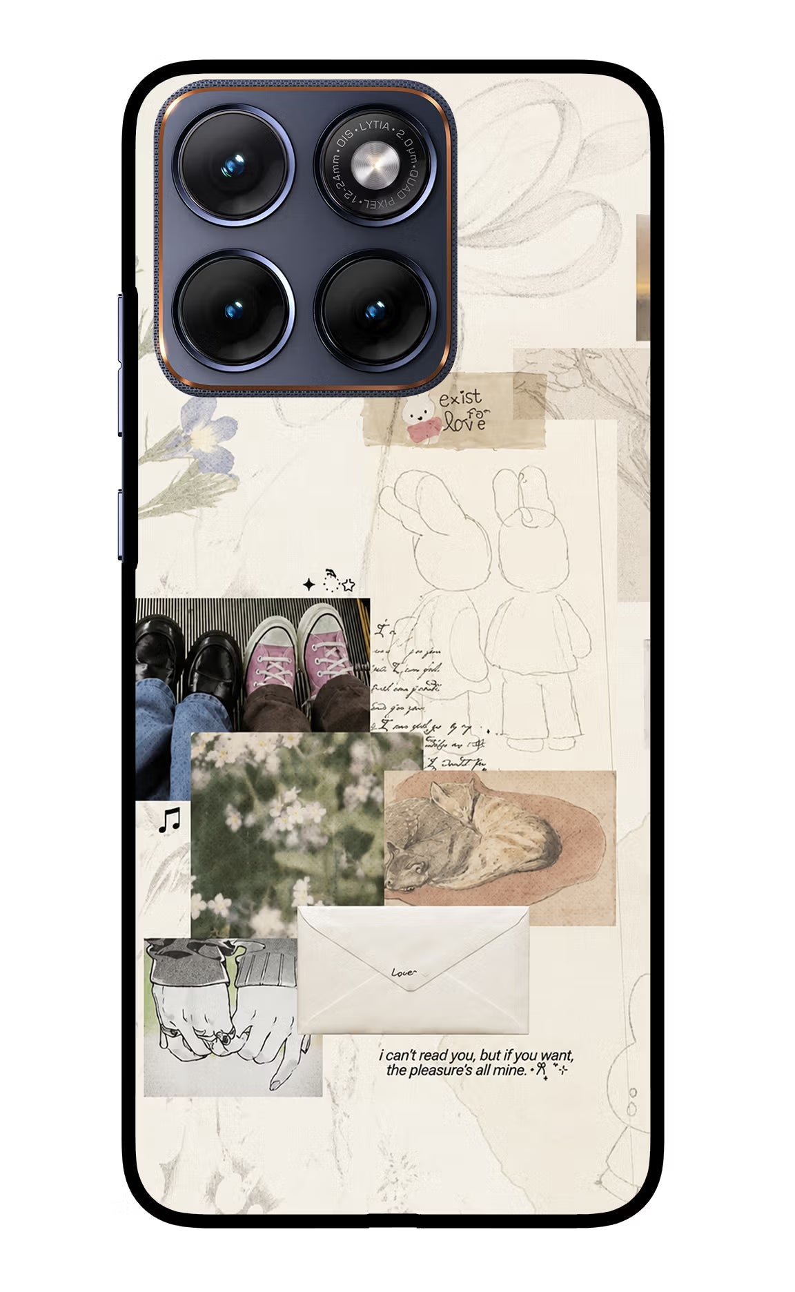Soft Aesthetic Moto Edge 70 Fusion Back Cover Glass Case - Hello Swanky