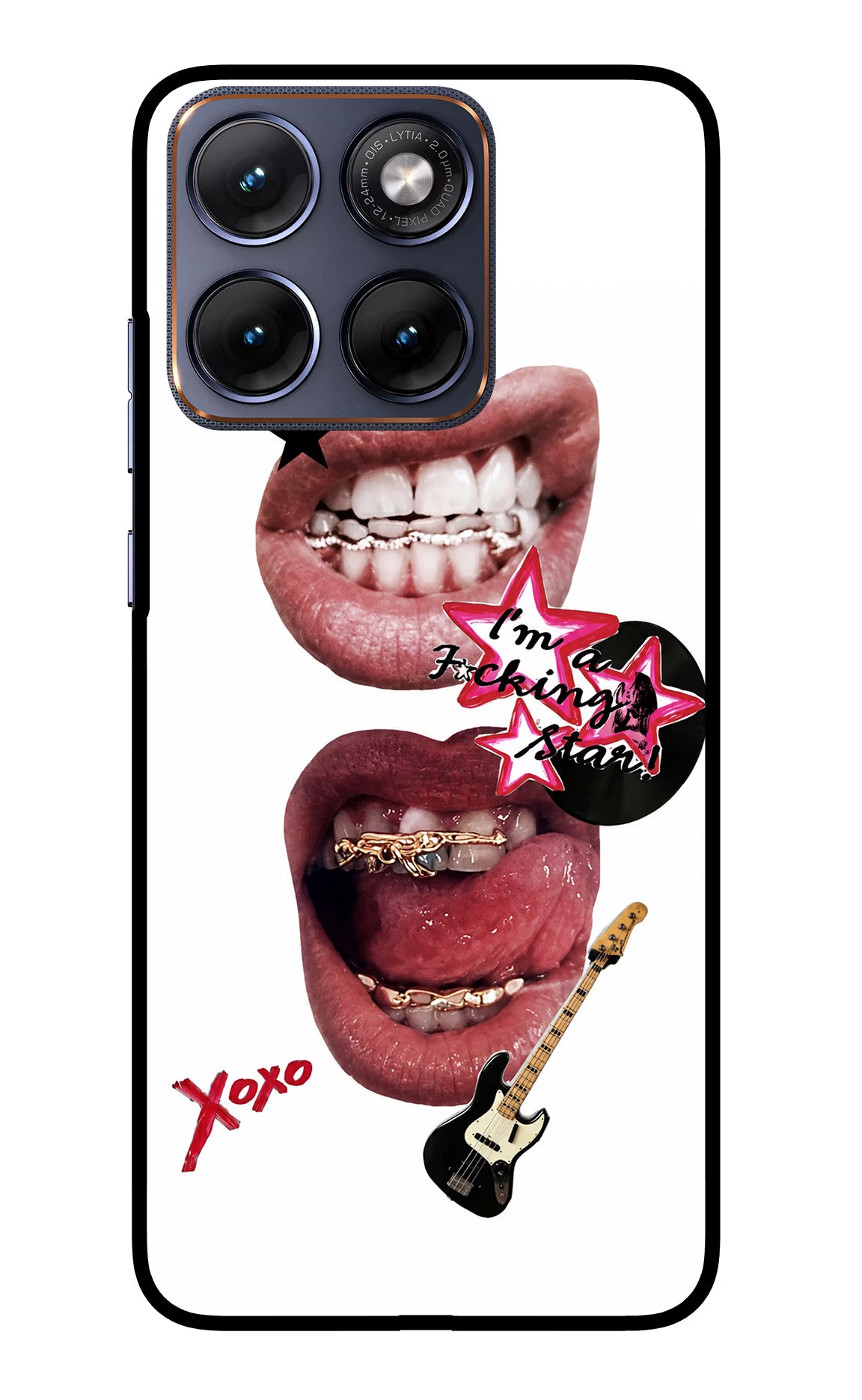 Rockstar Moto Edge 70 Fusion Back Cover Glass Case - Hello Swanky