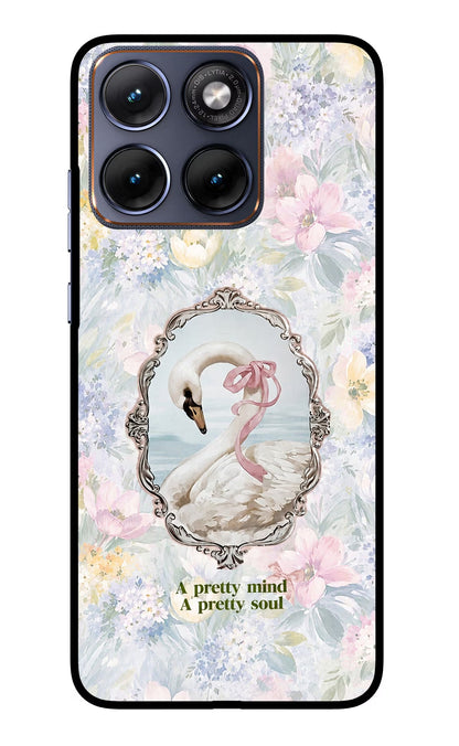 Pretty Mind Pretty Soul Moto Edge 70 Fusion Back Cover Glass Case - Hello Swanky