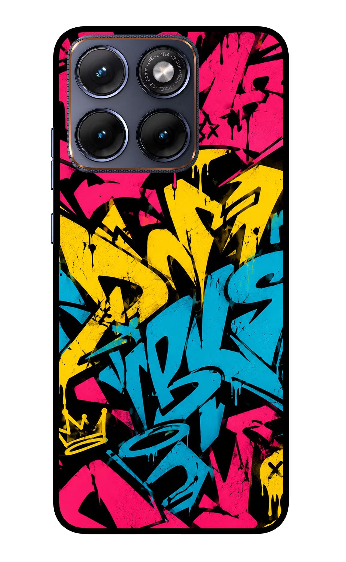 Graffiti Vibe Moto Edge 70 Fusion Back Cover Glass Case - Hello Swanky
